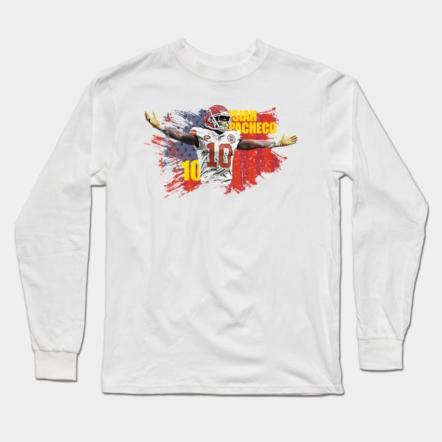 isiah pacheco vintage Long Sleeve T-Shirt by jerrysanji